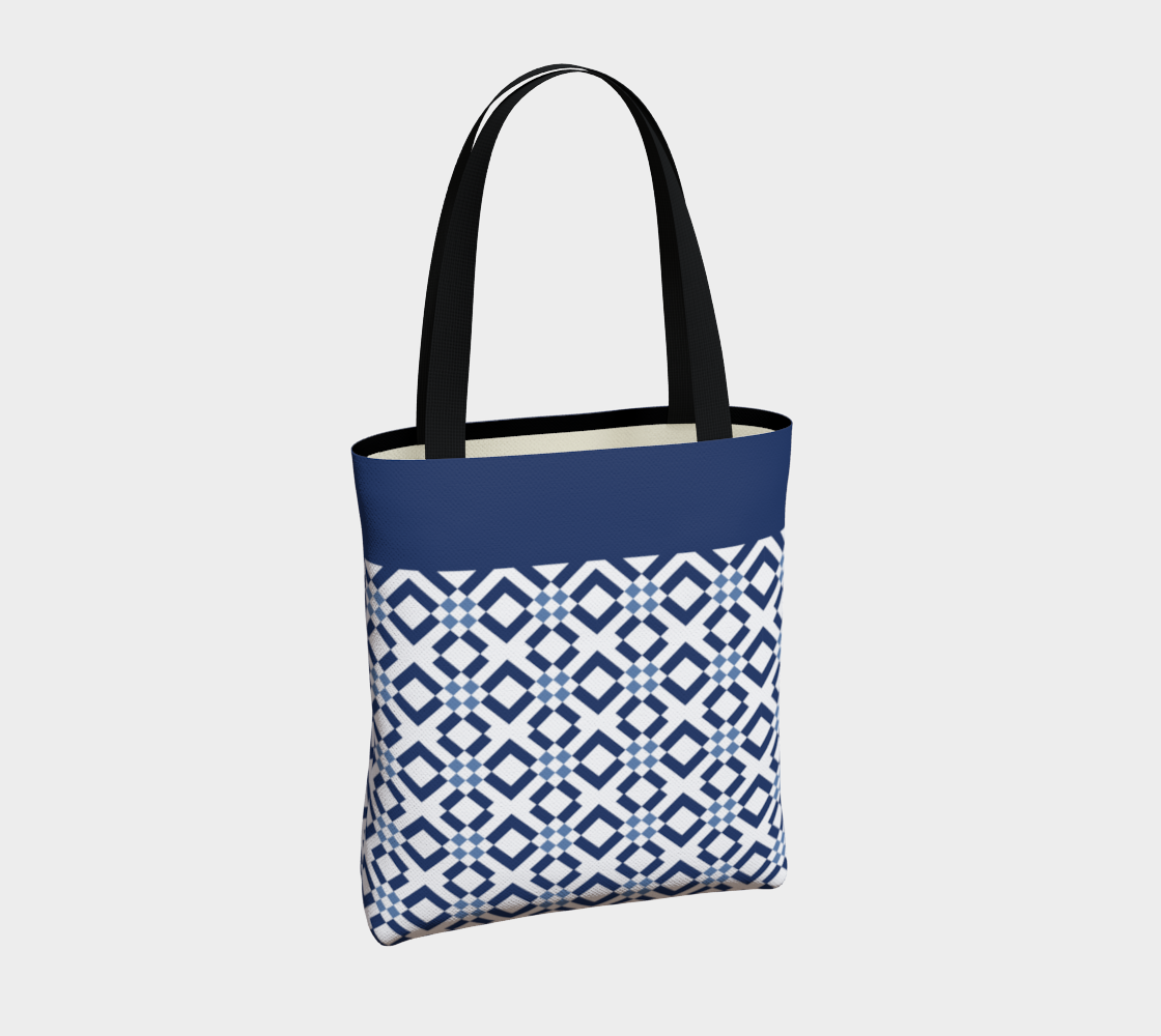 Classic Checkered Pattern Dark and Light Blue