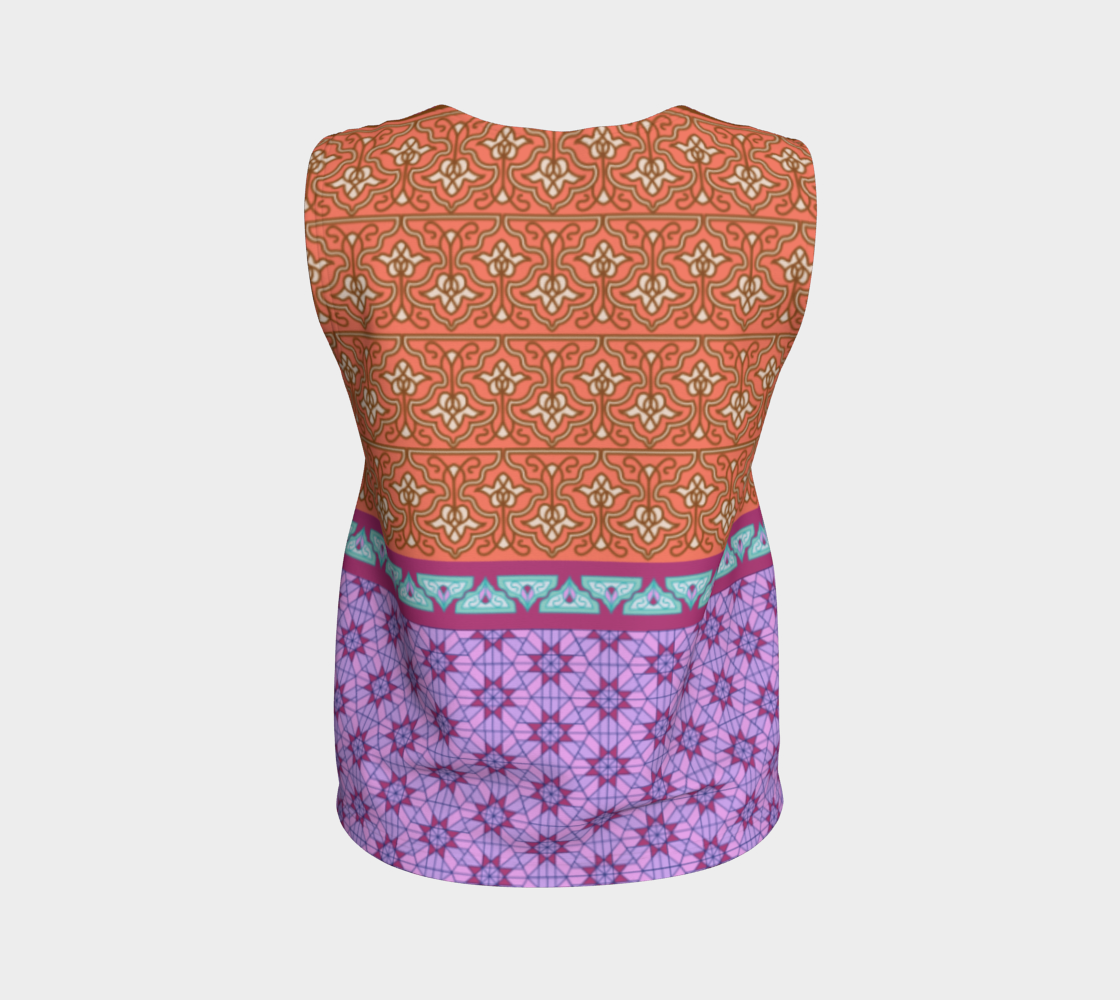 Persian Iranian Geometric Motif Patchwork Mixed Pattern tank top back