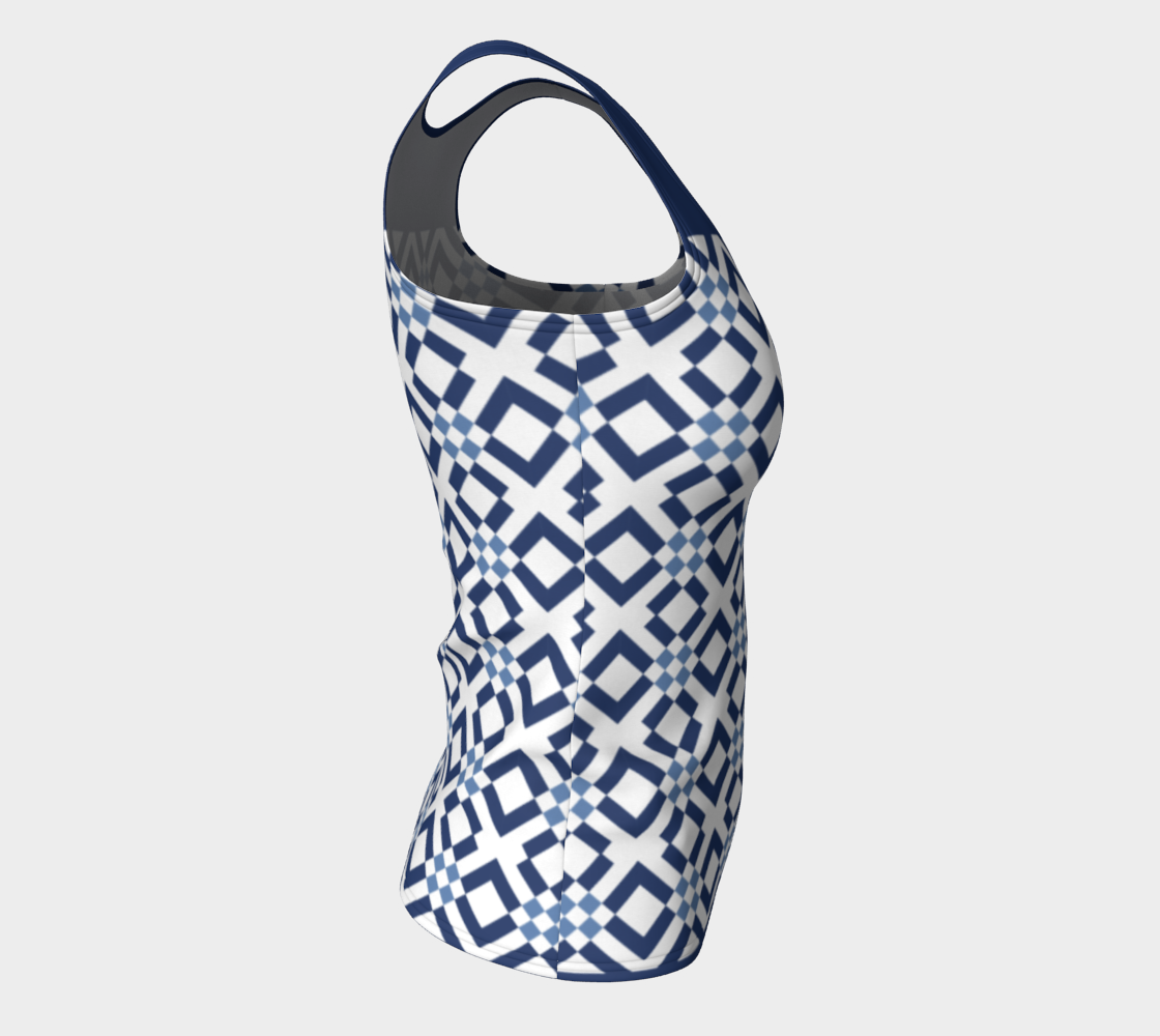 Classic Checkered Pattern Dark and Light Blue