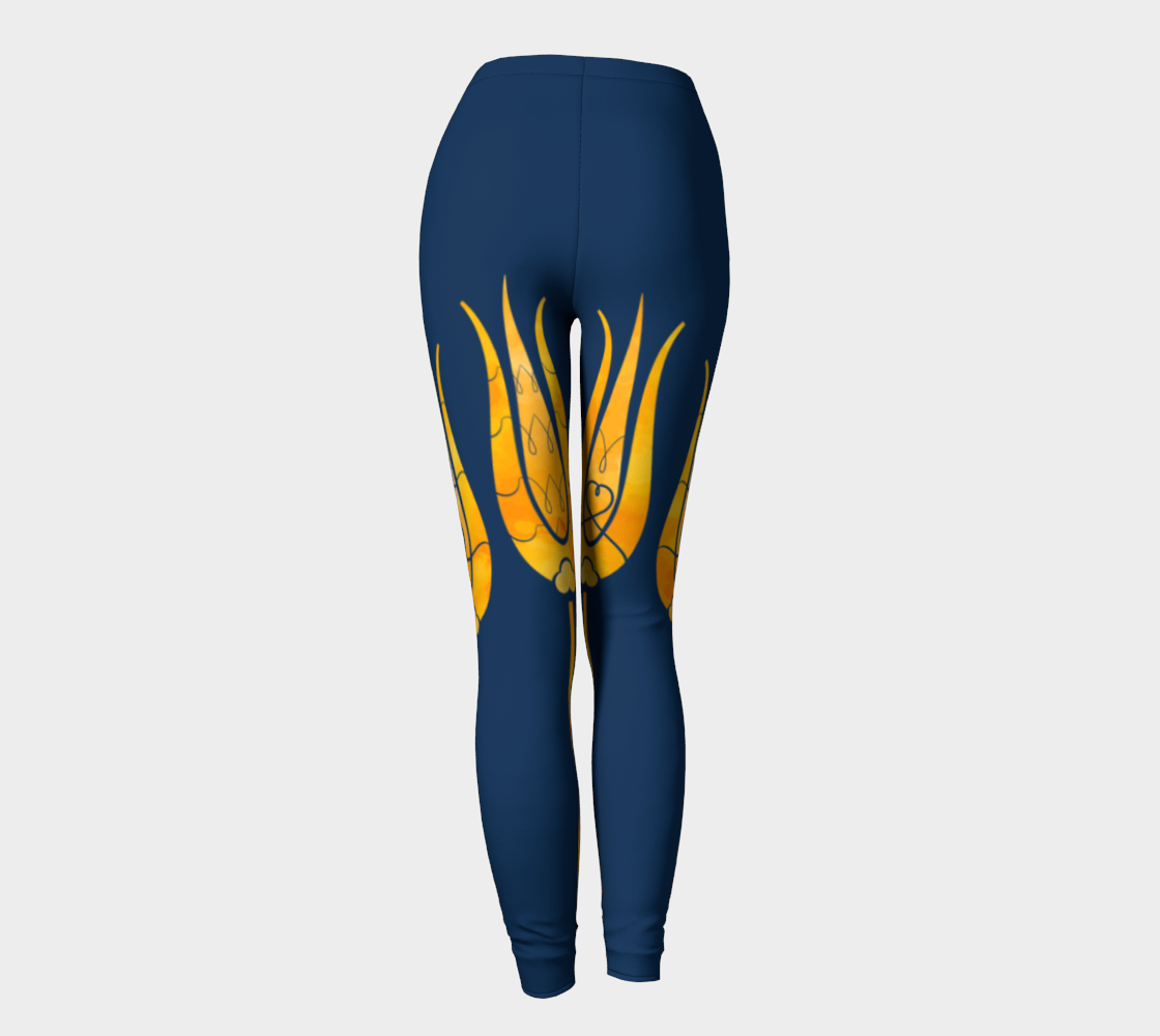 Traditional Decorative Turkish Art Golden Tulips Textured Flowers