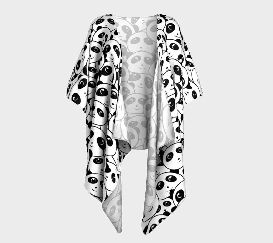 Panda Crowd Pandas Faces Cute Cartoon Pattern