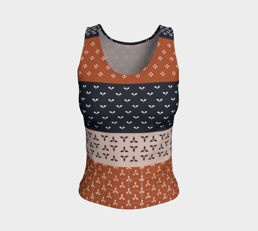 Japanese Patchwork Geometric Motif Stripes Pattern