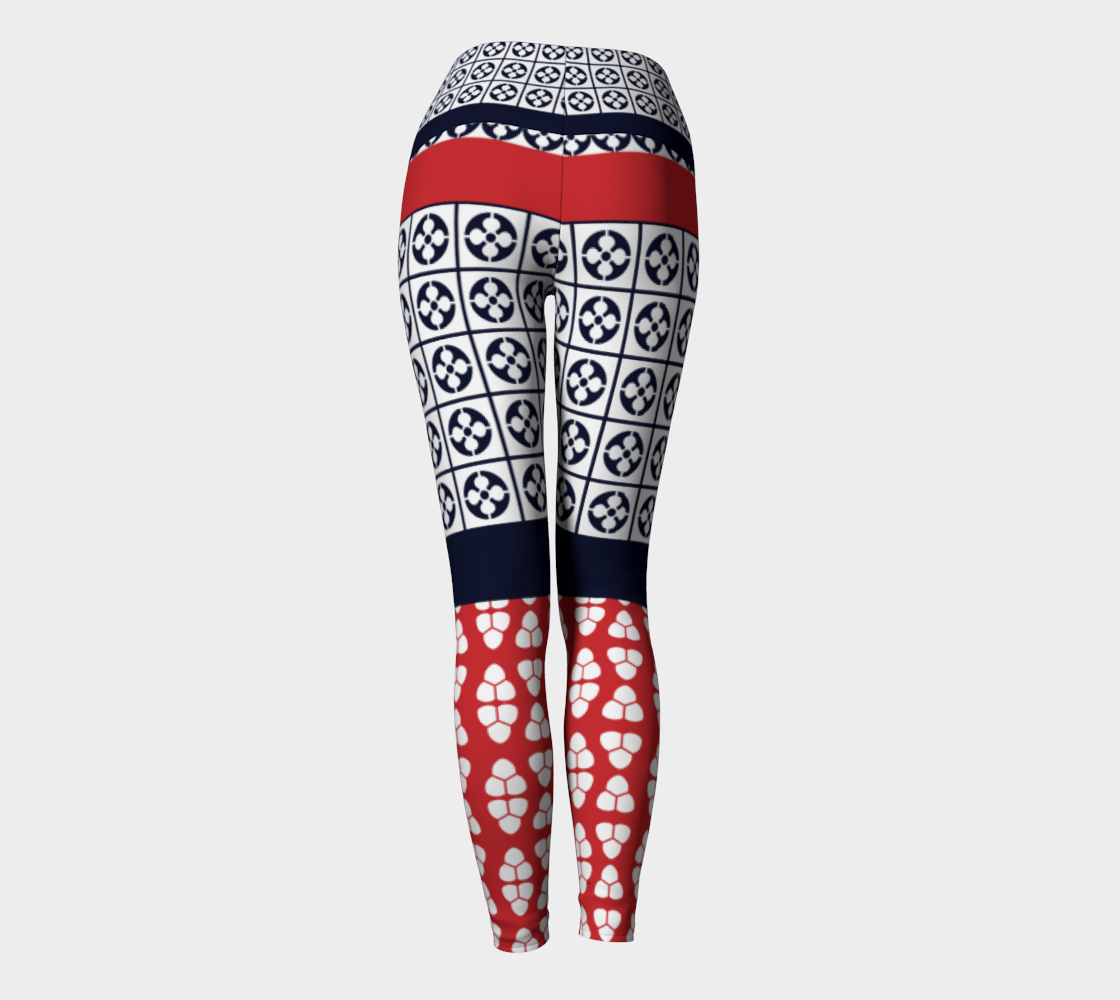 Japanese Style Ethnic Quilt Blue and Red