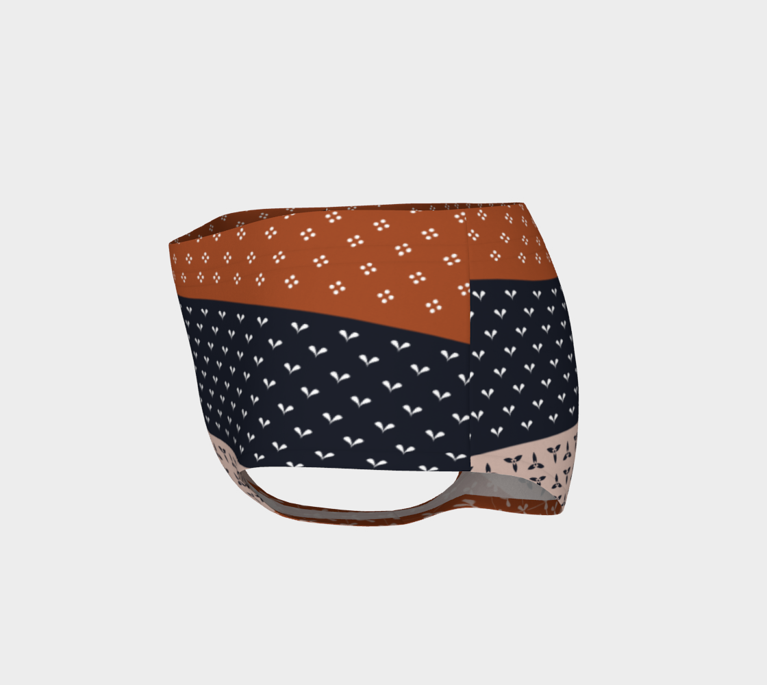 Japanese Patchwork Geometric Motif Stripes Pattern