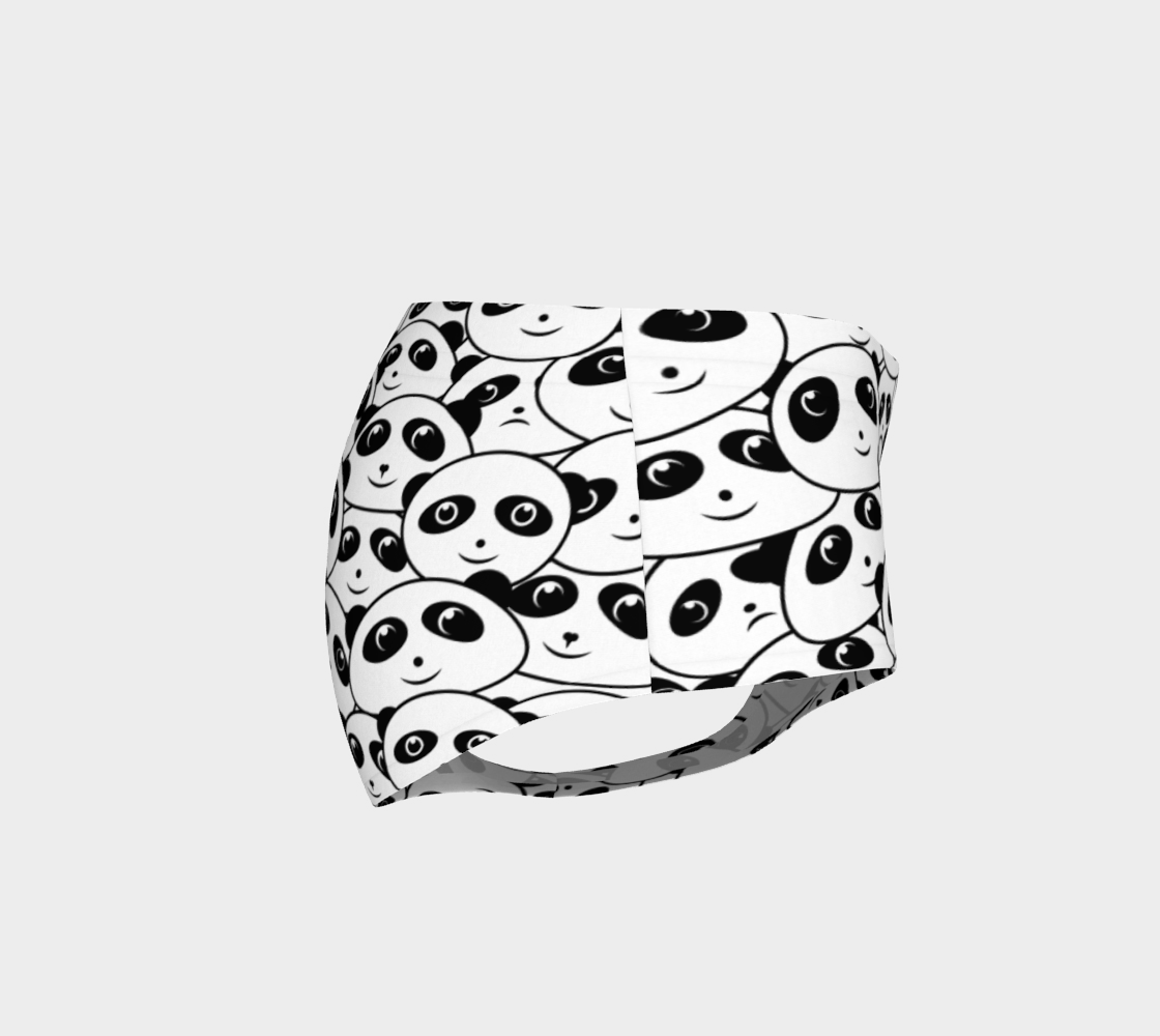 Panda Crowd Pandas Faces Cute Cartoon Pattern