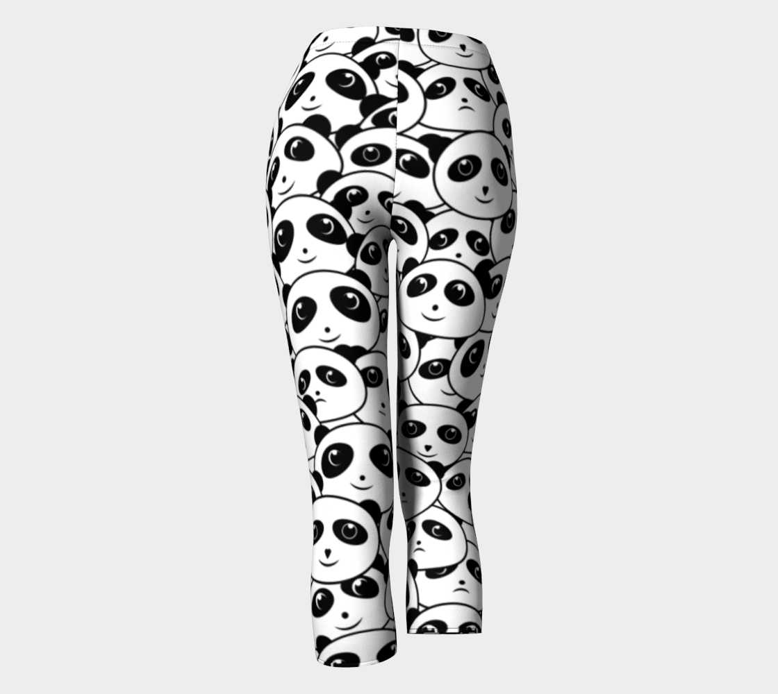 Panda Crowd Pandas Faces Cute Cartoon Pattern
