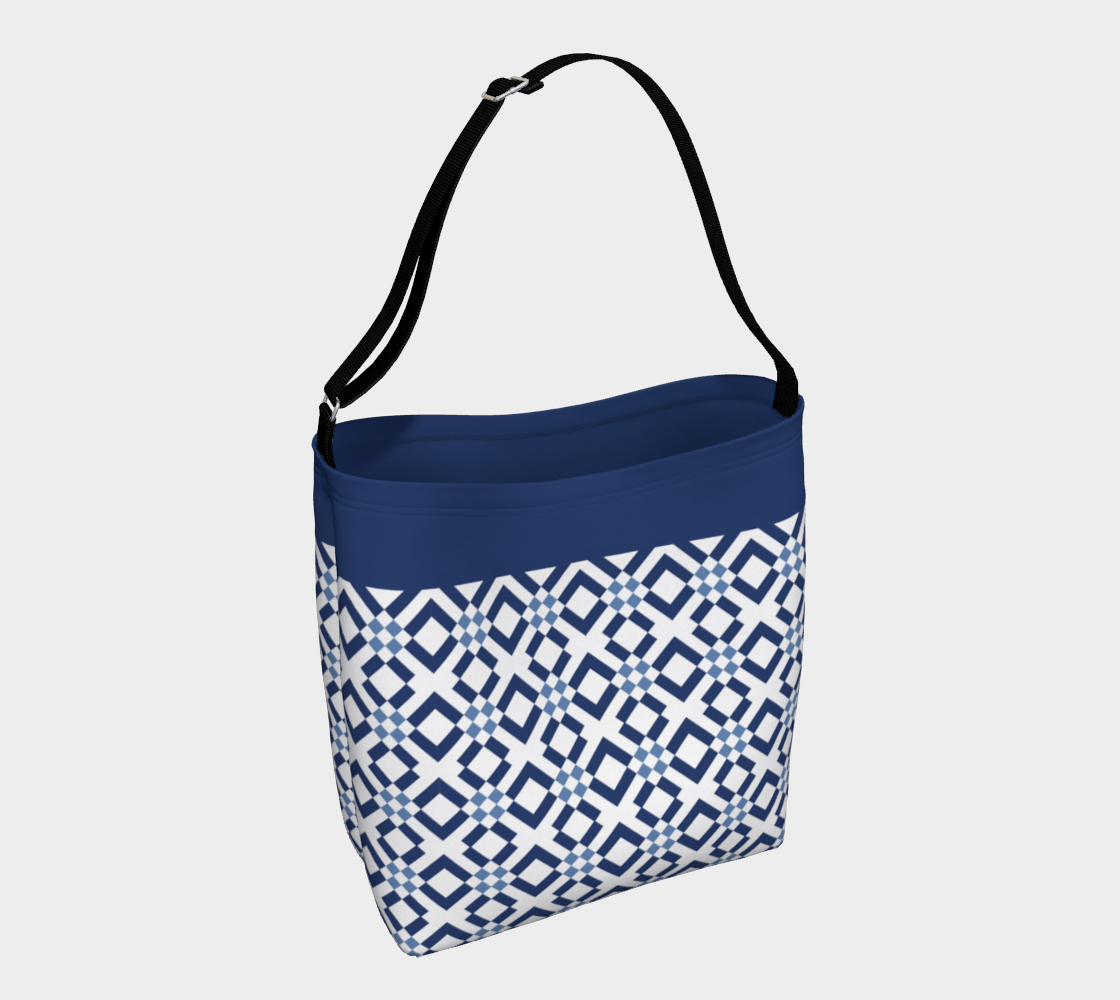 Classic Checkered Pattern Dark and Light Blue