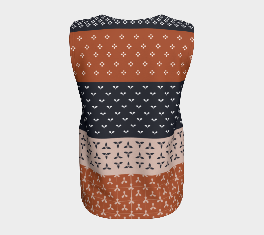 Japanese Patchwork Geometric Motif Stripes Pattern