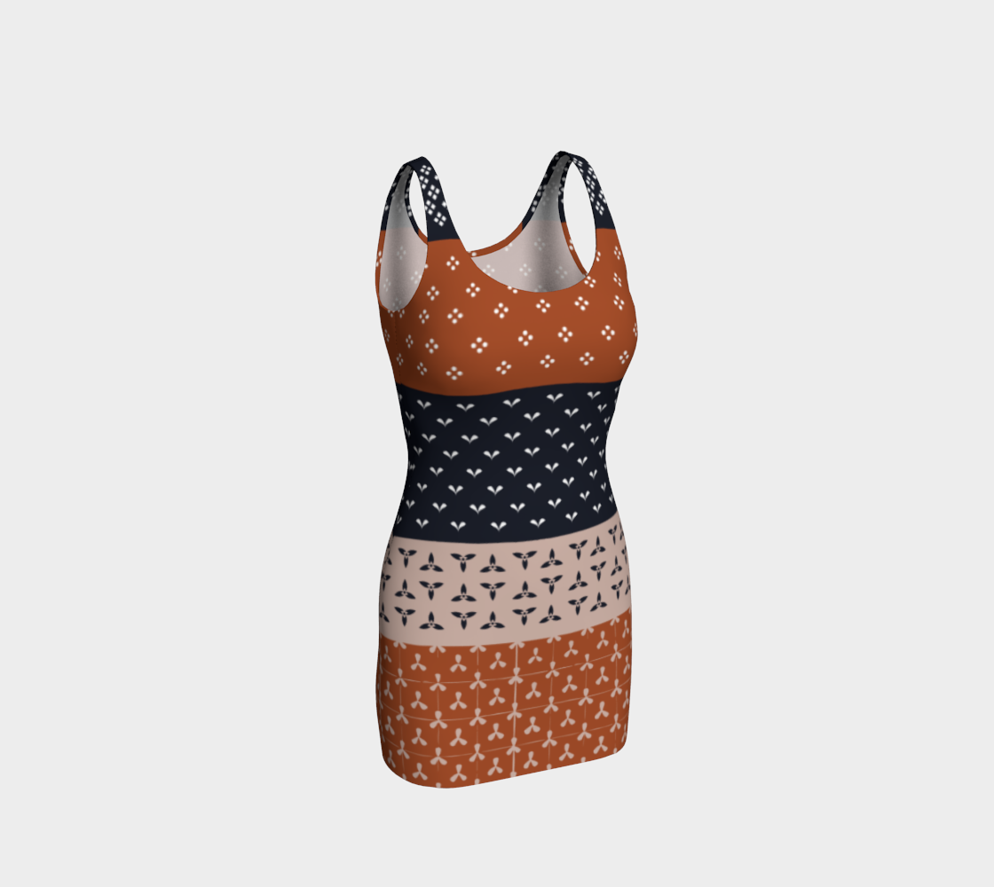 Japanese Patchwork Geometric Motif Stripes Pattern