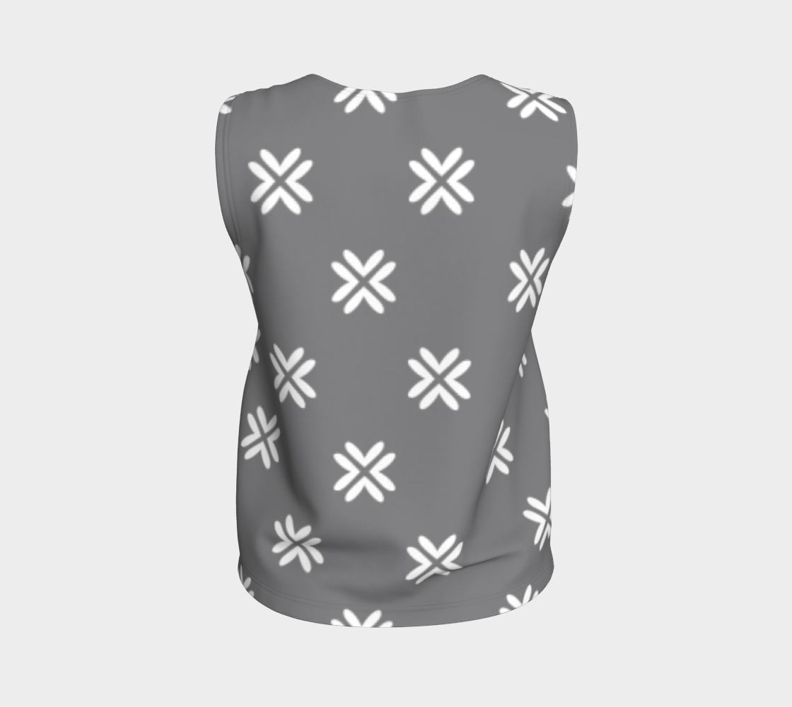 Minimal Elegant Modern Style Cross Pattern Grey