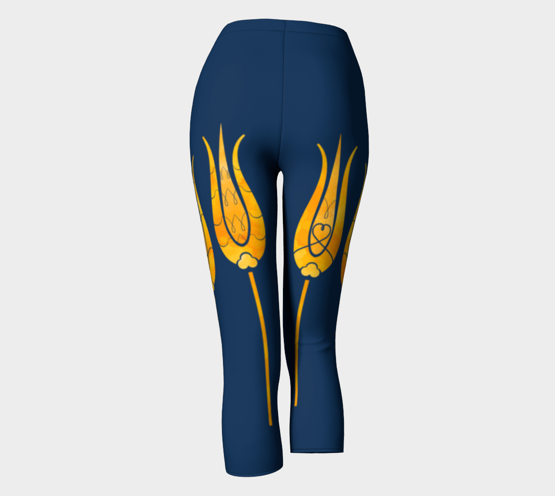 Traditional Decorative Turkish Art Golden Tulips Textured Flowers