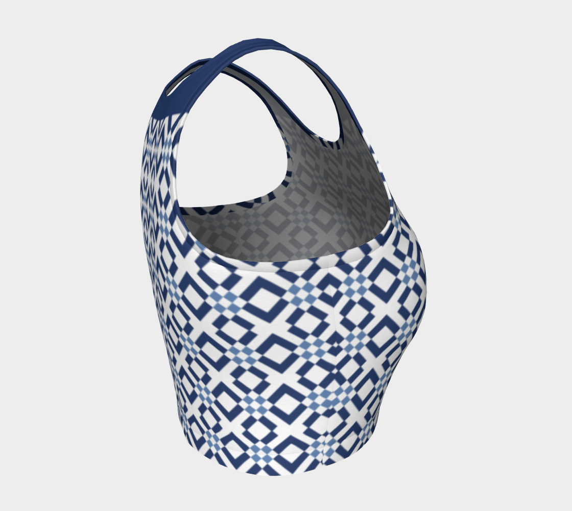 Classic Checkered Pattern Dark and Light Blue