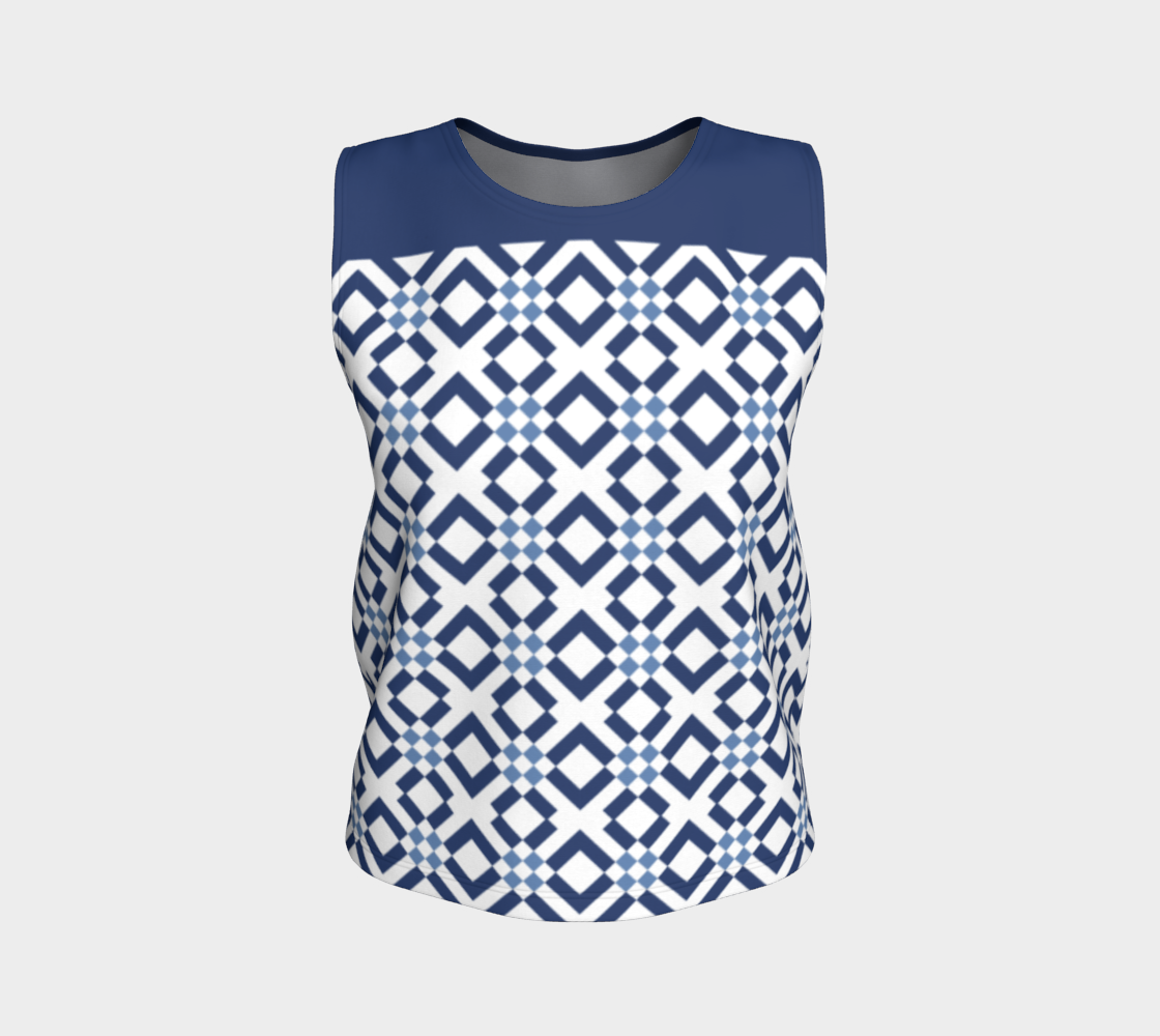 Classic Checkered Pattern Dark and Light Blue