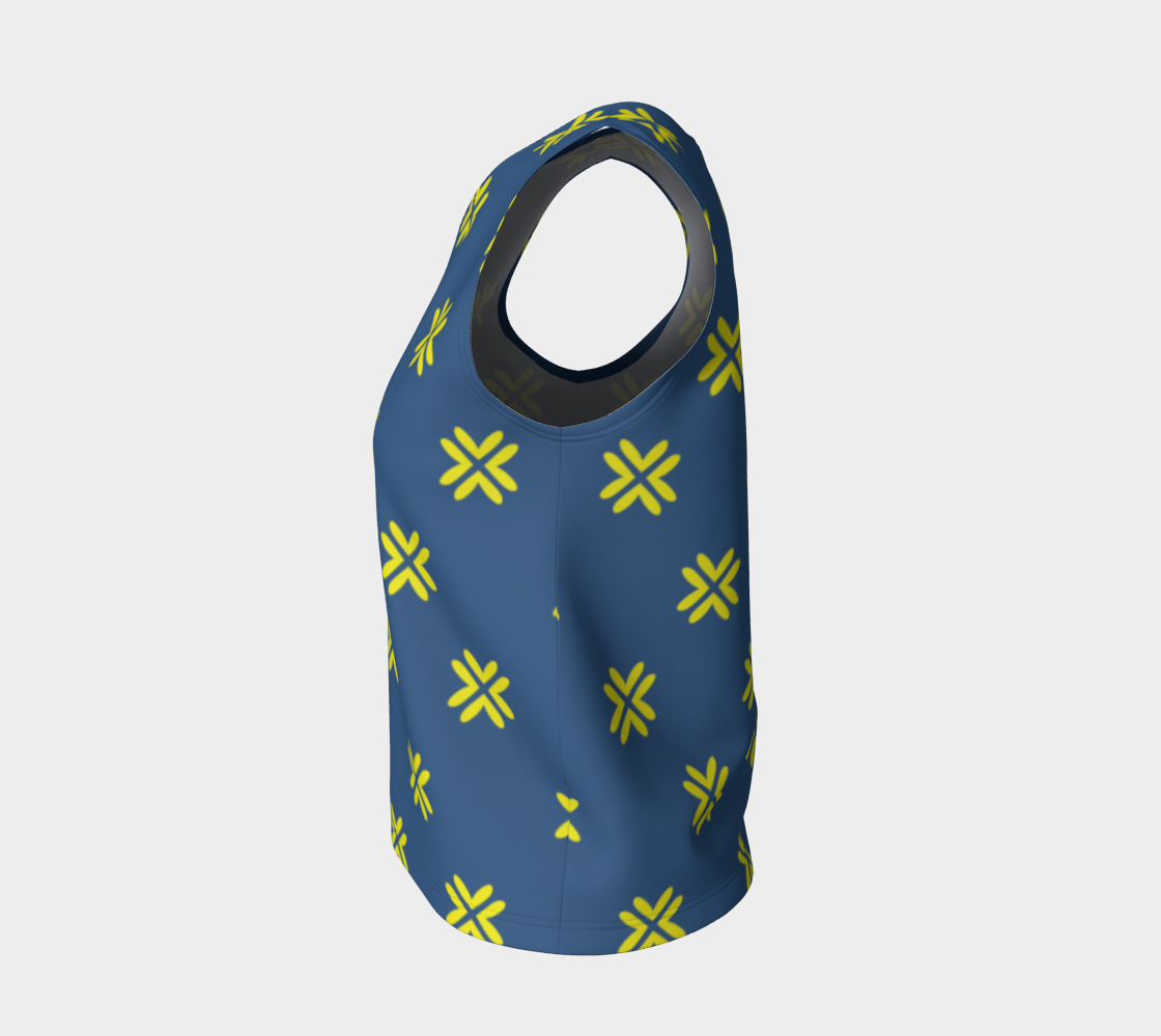 Minimal Elegant Modern Style Cross Pattern Blue Yellow
