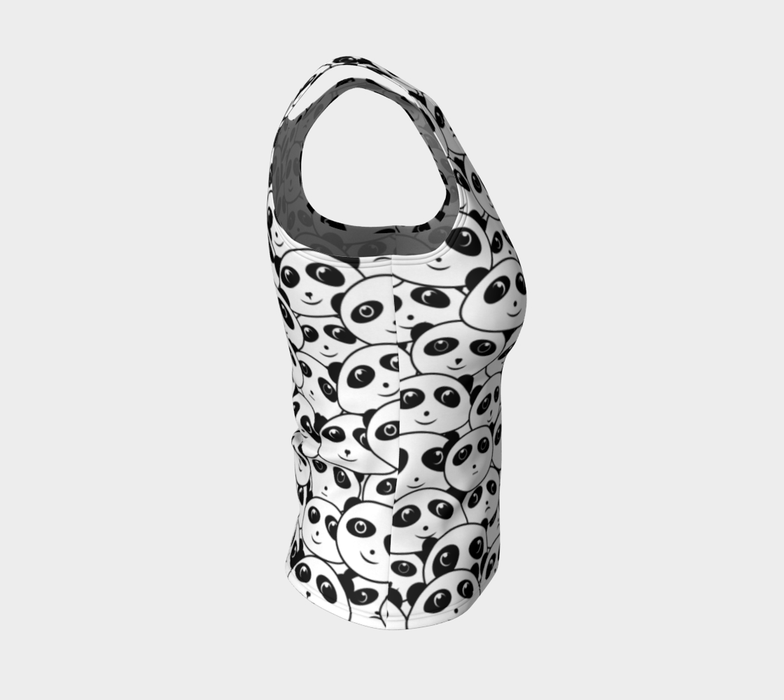 Panda Crowd Pandas Faces Cute Cartoon Pattern