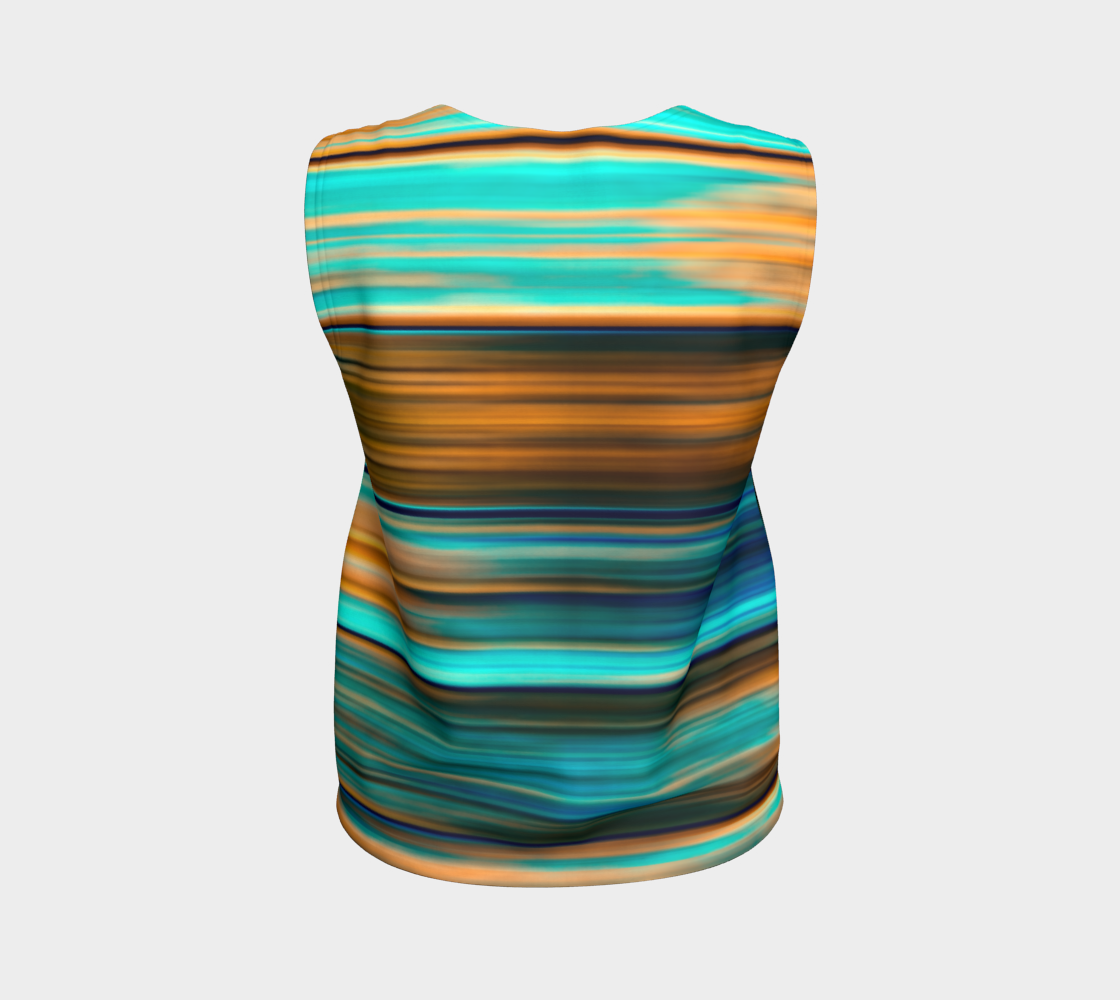 Silky Metal Ribbons Stripes Golden Turquoise Abstract Pattern