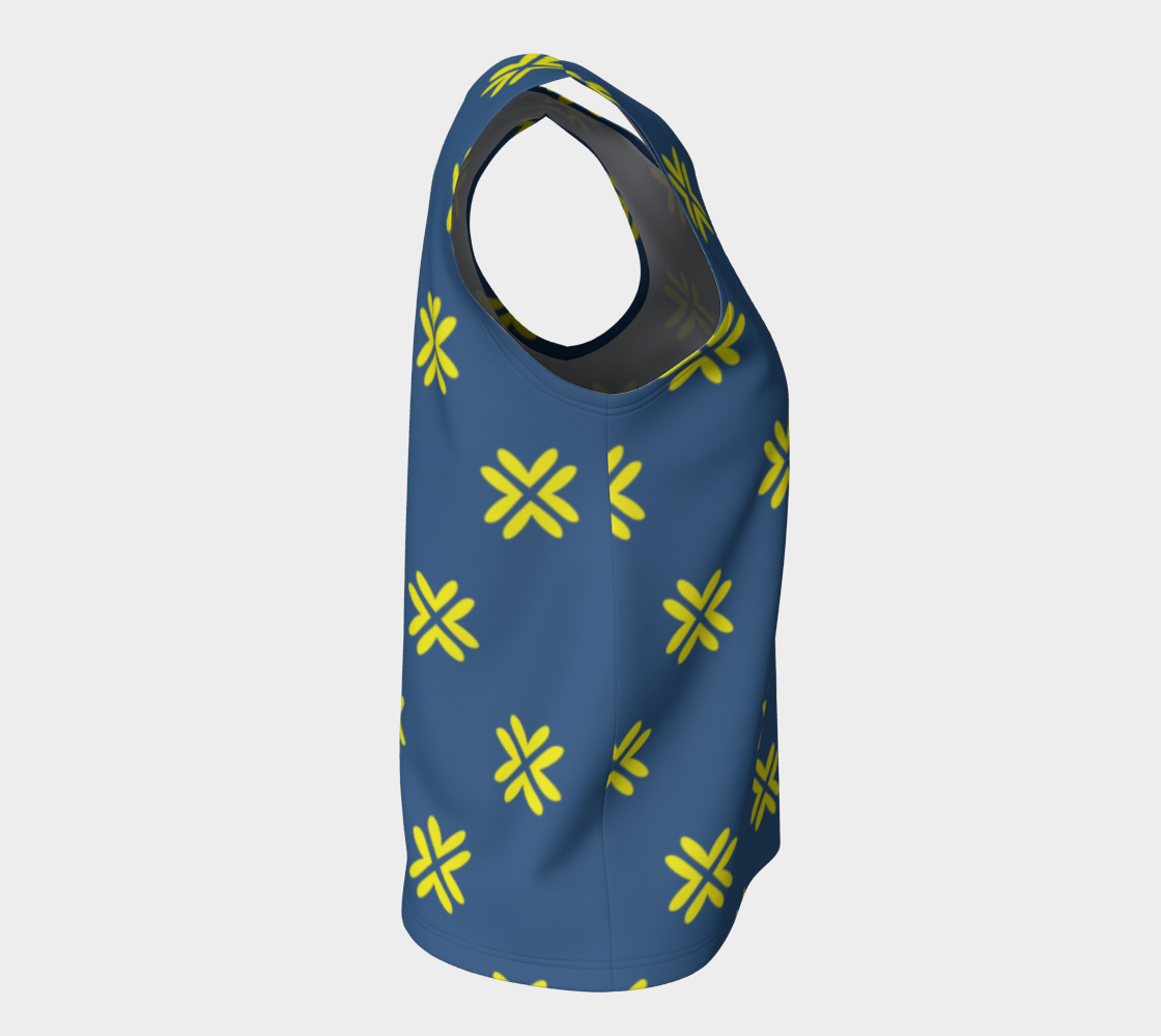 Minimal Elegant Modern Style Cross Pattern Blue Yellow
