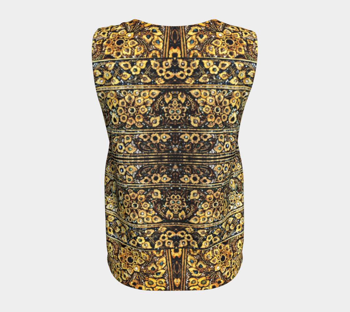 Antique Oriental Luxurious Glided Inlay floral Pattern