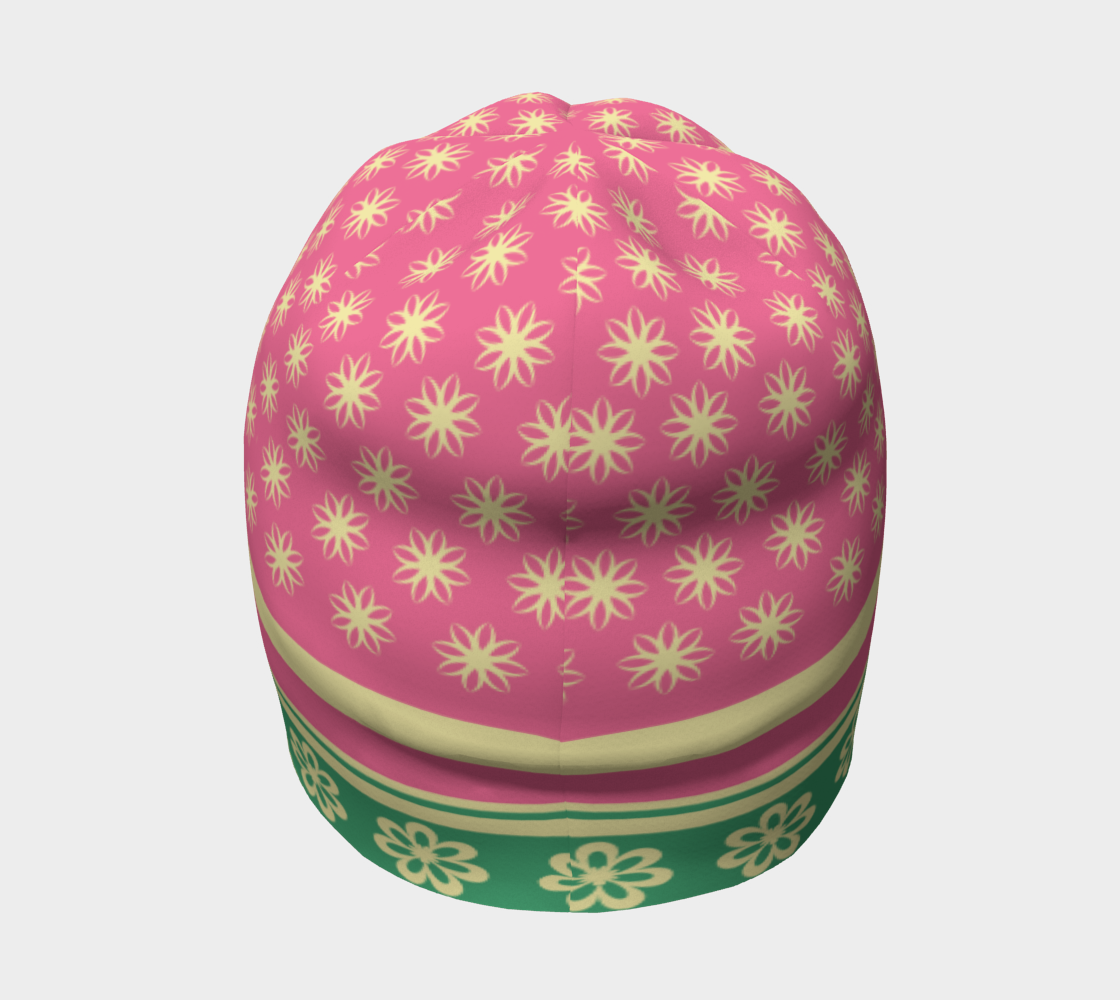 Stripes Flowers Stars Country Style Decorative Pattern Beanie