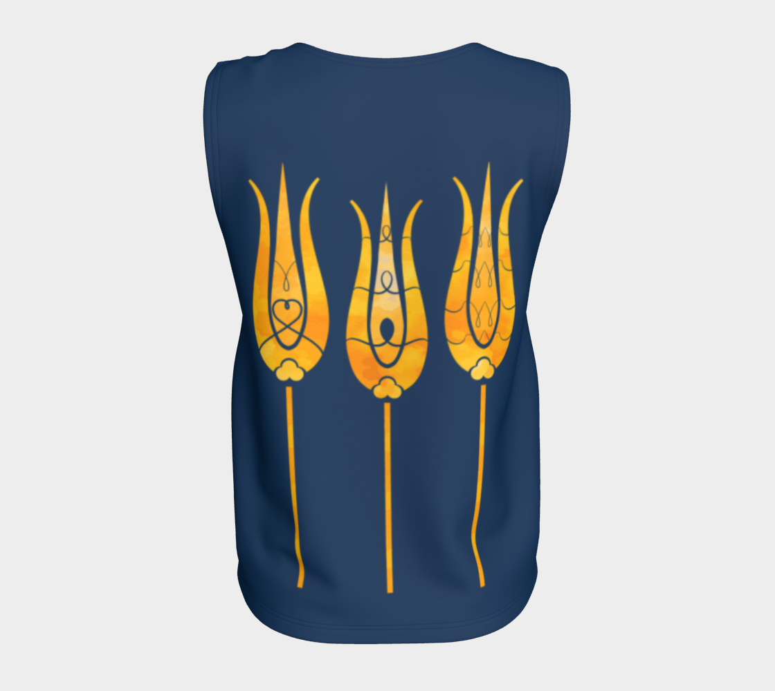 Traditional Decorative Turkish Art Golden Tulips Textured Flowers