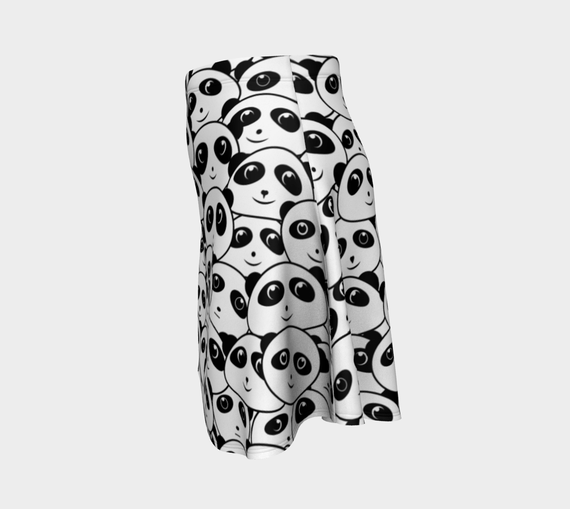 Panda Crowd Pandas Faces Cute Cartoon Pattern