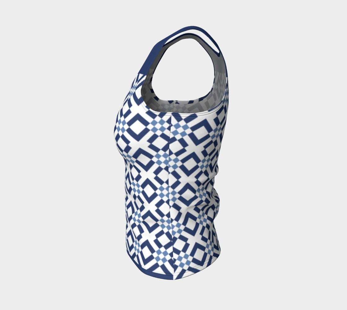 Classic Checkered Pattern Dark and Light Blue