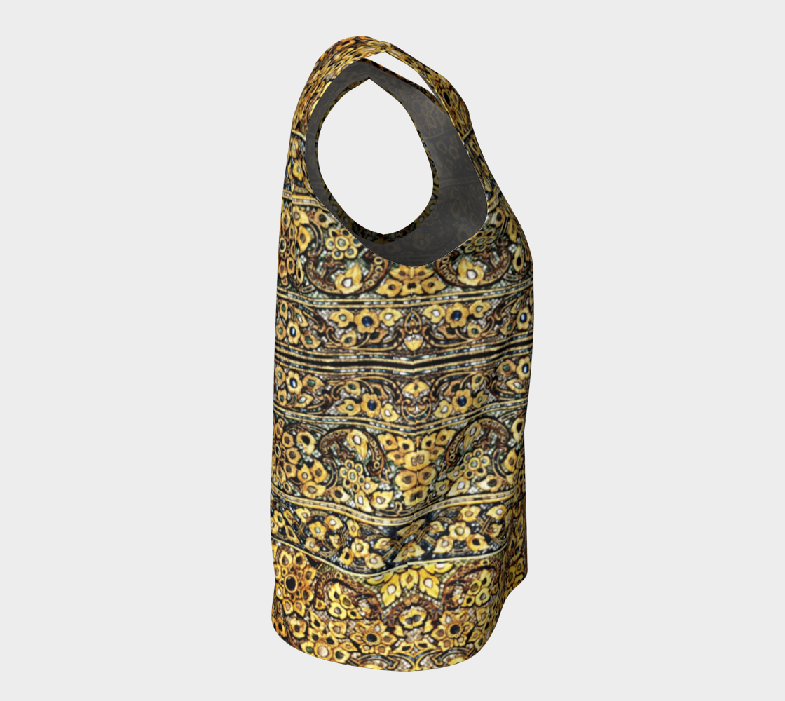 Antique Oriental Luxurious Glided Inlay floral Pattern