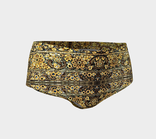 Antique Oriental Luxurious Glided Inlay floral Pattern