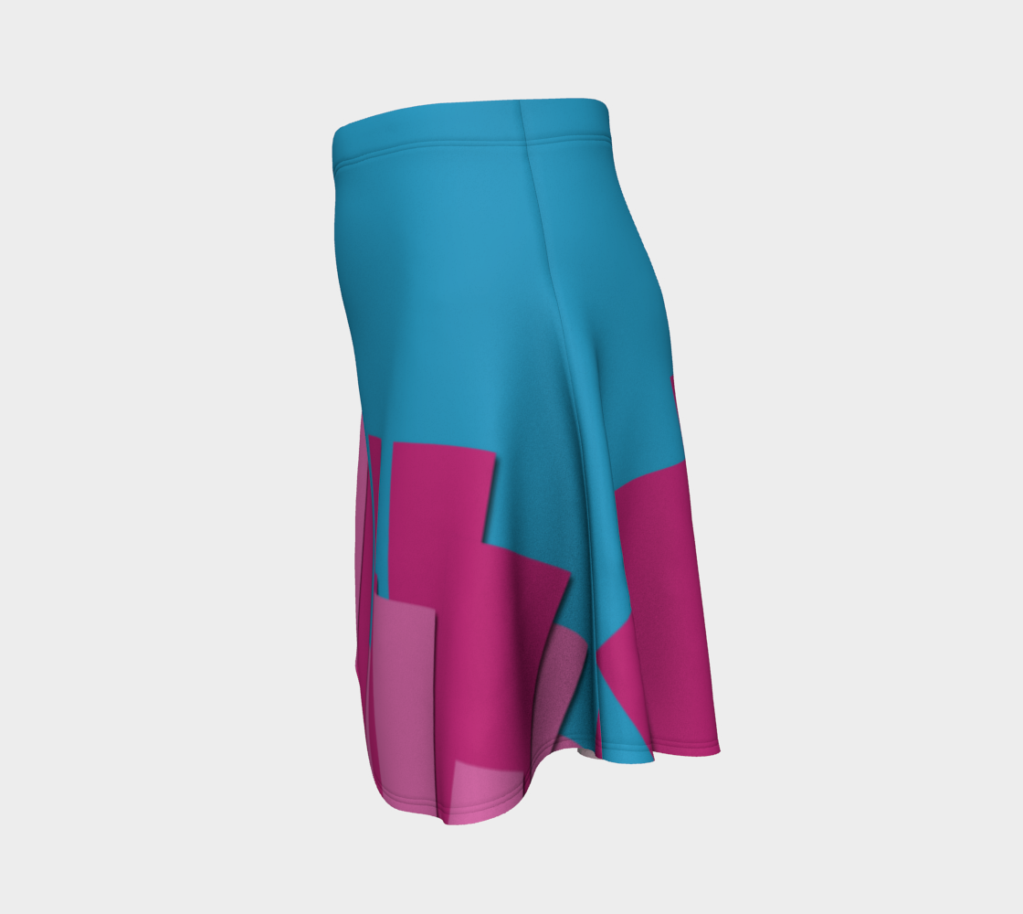 Vertical Origami Pink Stripes Blue Background Geometric Abstract