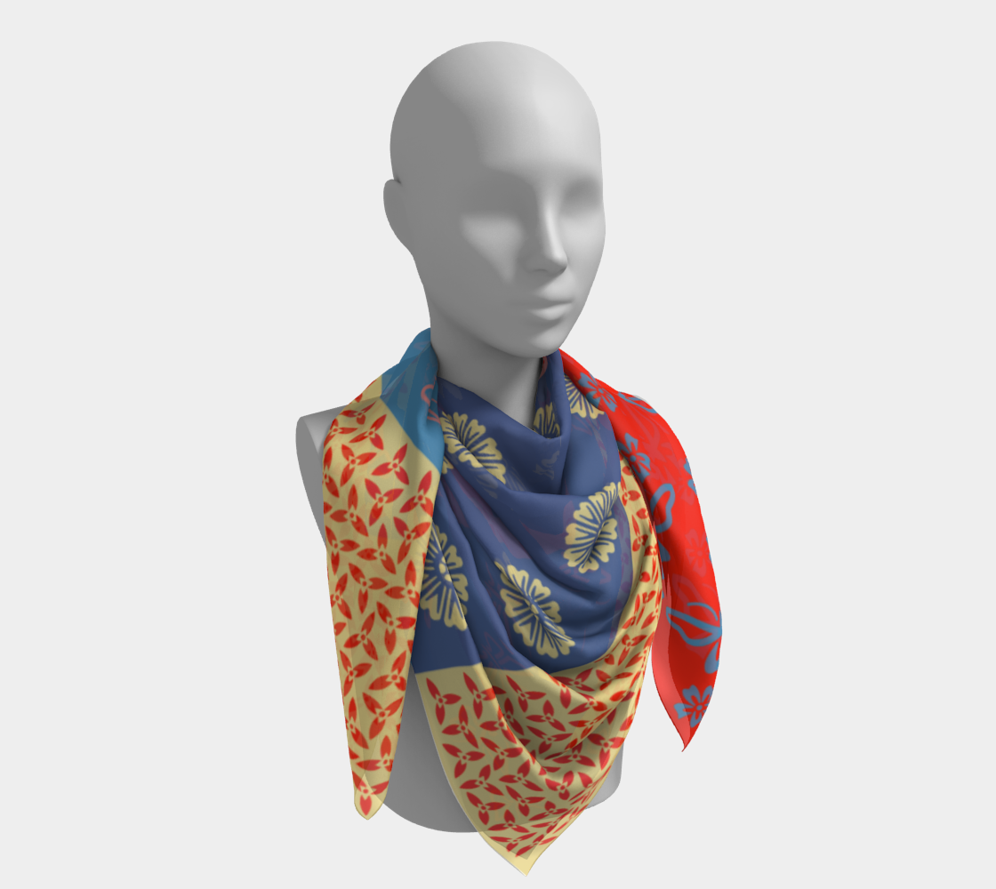 Japanese Butterflies Flowers Motif Shibori Patchwork