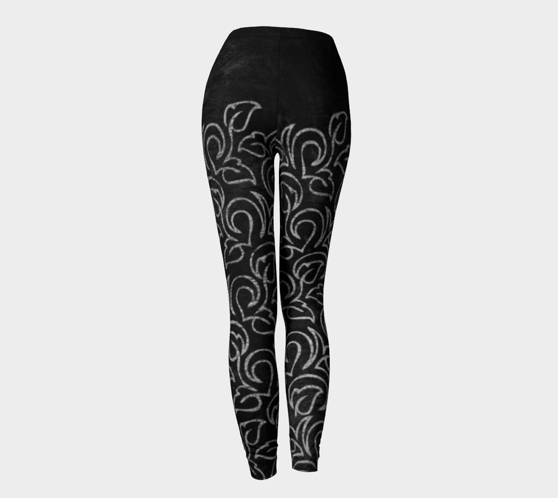 Chalk Blackboard Leaves Vintage Pattern