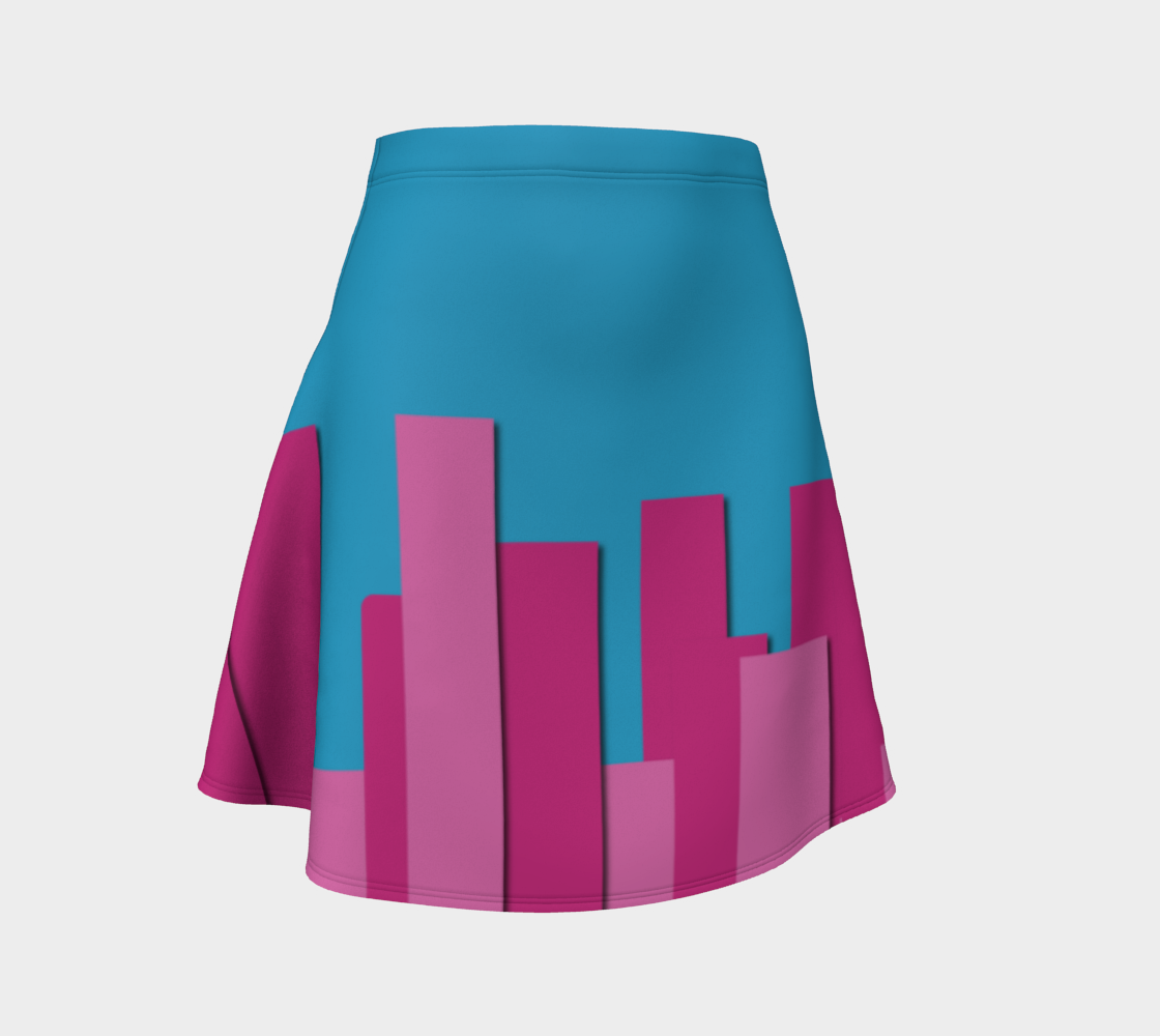 Vertical Origami Pink Stripes Blue Background Geometric Abstract