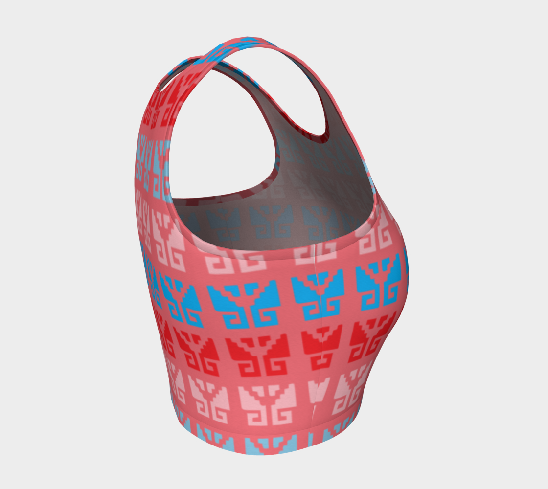 Aztec Ethnic Motif Pattern Pink Blue