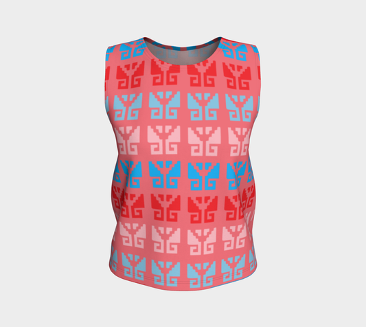 Aztec Ethnic Motif Pattern Pink Blue
