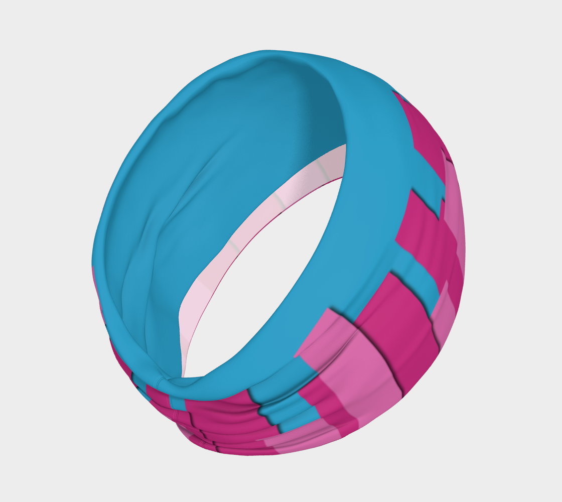 Vertical Origami Pink Stripes Blue Background Geometric Abstract