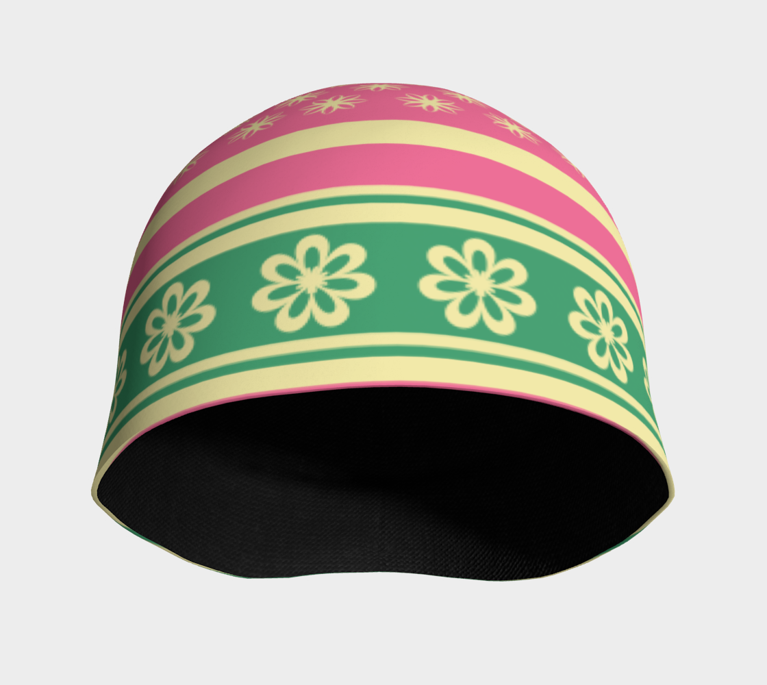 Stripes Flowers Stars Country Style Decorative Pattern Beanie