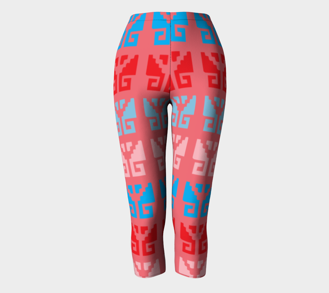 Aztec Ethnic Motif Pattern Pink Blue
