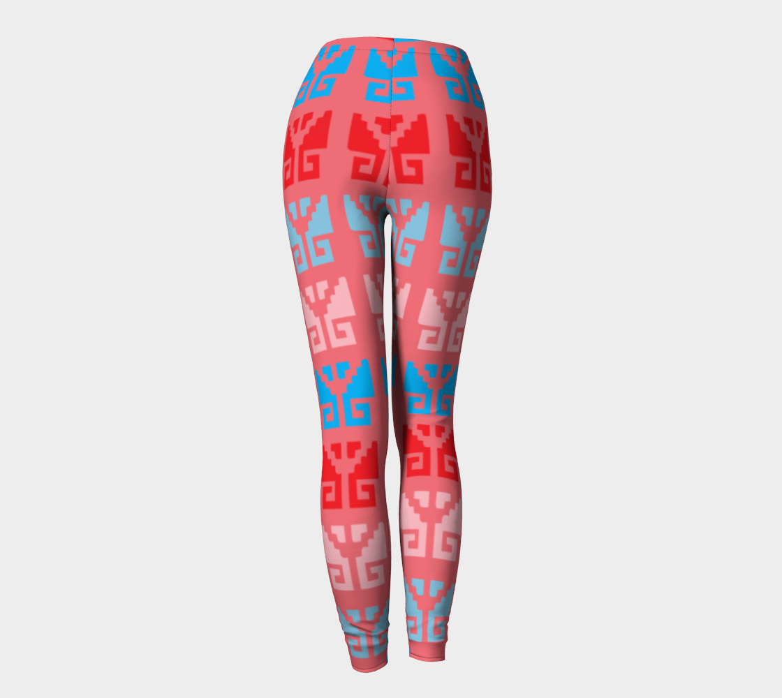 Aztec Ethnic Motif Pattern Pink Blue