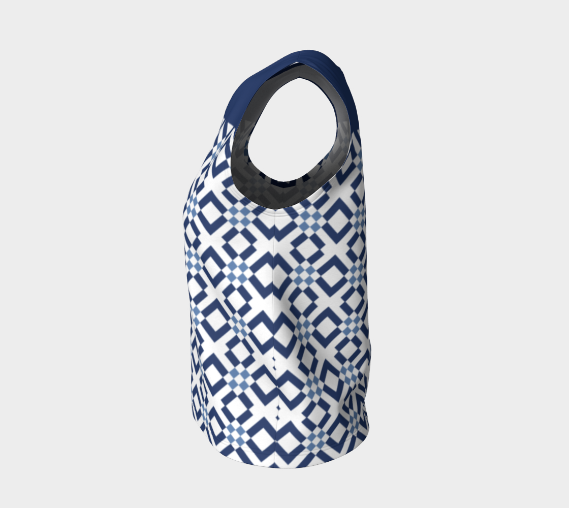 Classic Checkered Pattern Dark and Light Blue