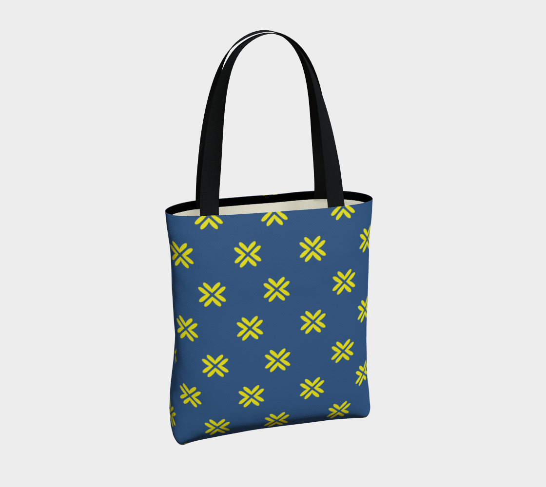 Minimal Elegant Modern Style Cross Pattern Blue Yellow