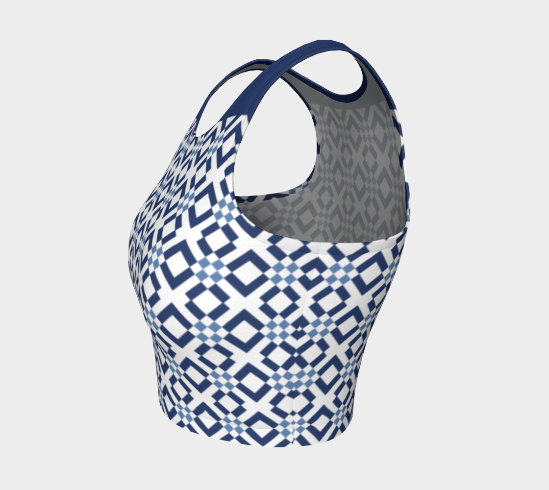 Classic Checkered Pattern Dark and Light Blue