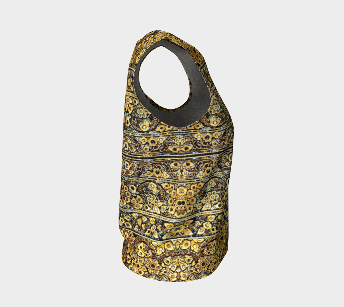 Antique Oriental Luxurious Glided Inlay floral Pattern