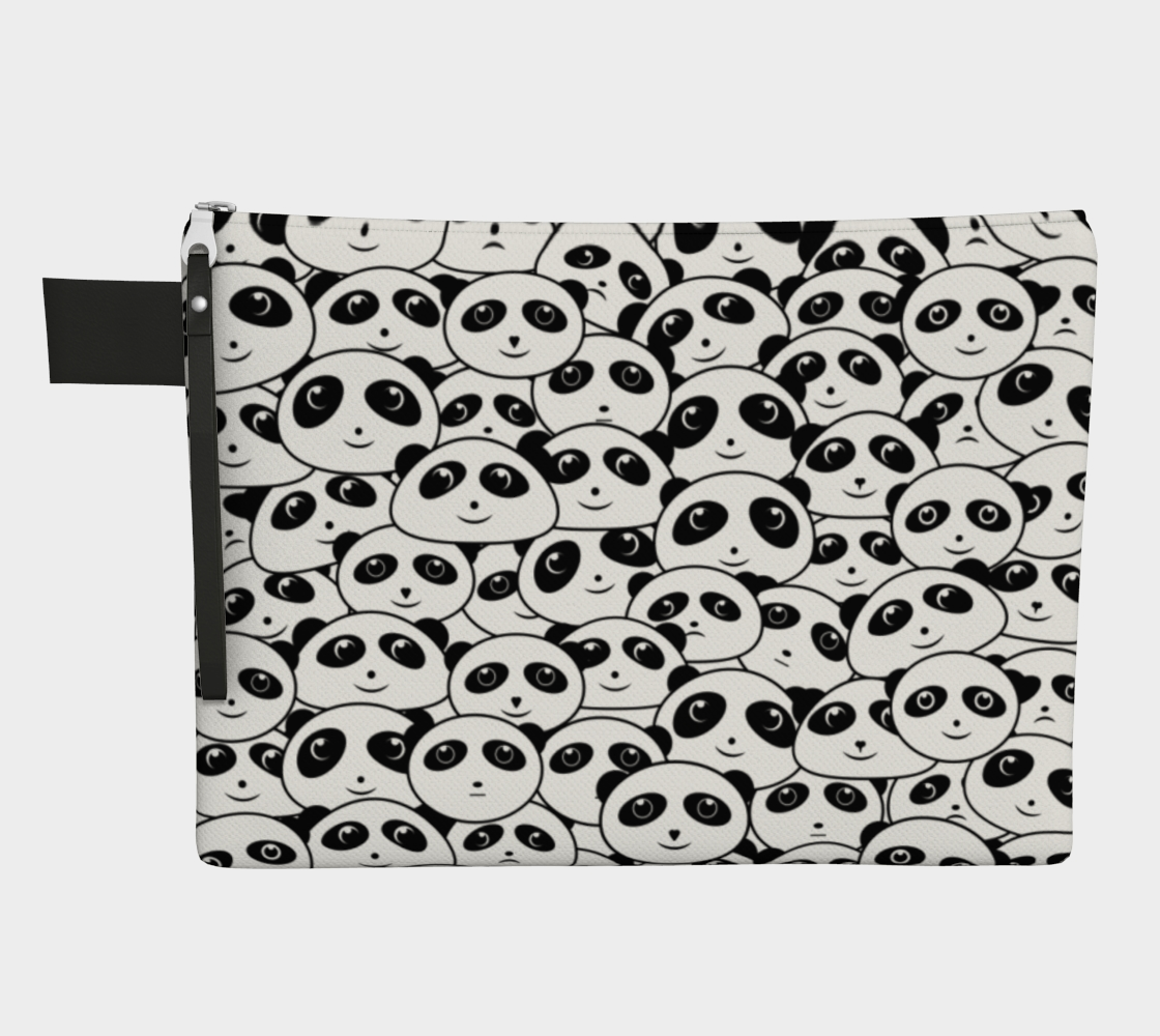 Panda Crowd Pandas Faces Cute Cartoon Pattern