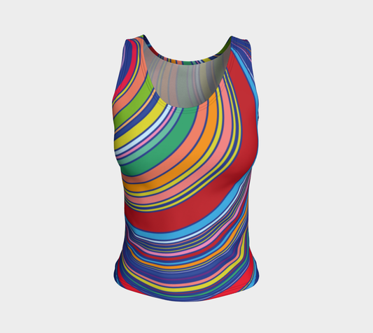 Colorful Striped Circles Tunnel Vintage Design 1960's