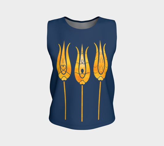 Traditional Decorative Turkish Art Golden Tulips Textured Flowers