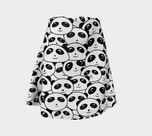 Panda Crowd Pandas Faces Cute Cartoon Pattern