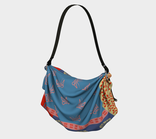 Japanese Butterflies Flowers Motif Shibori Patchwork