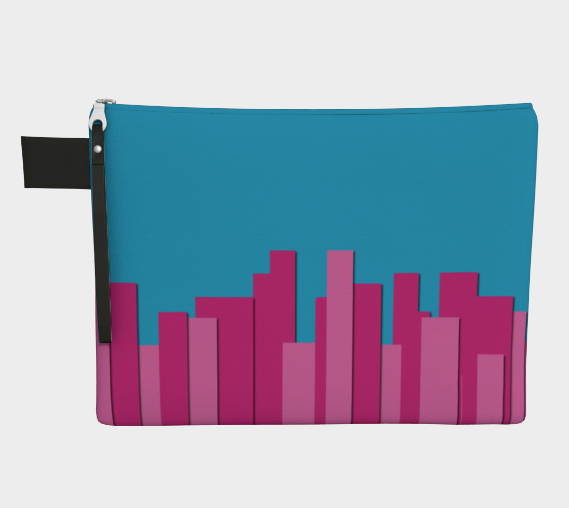 Vertical Origami Pink Stripes Blue Background Geometric Abstract