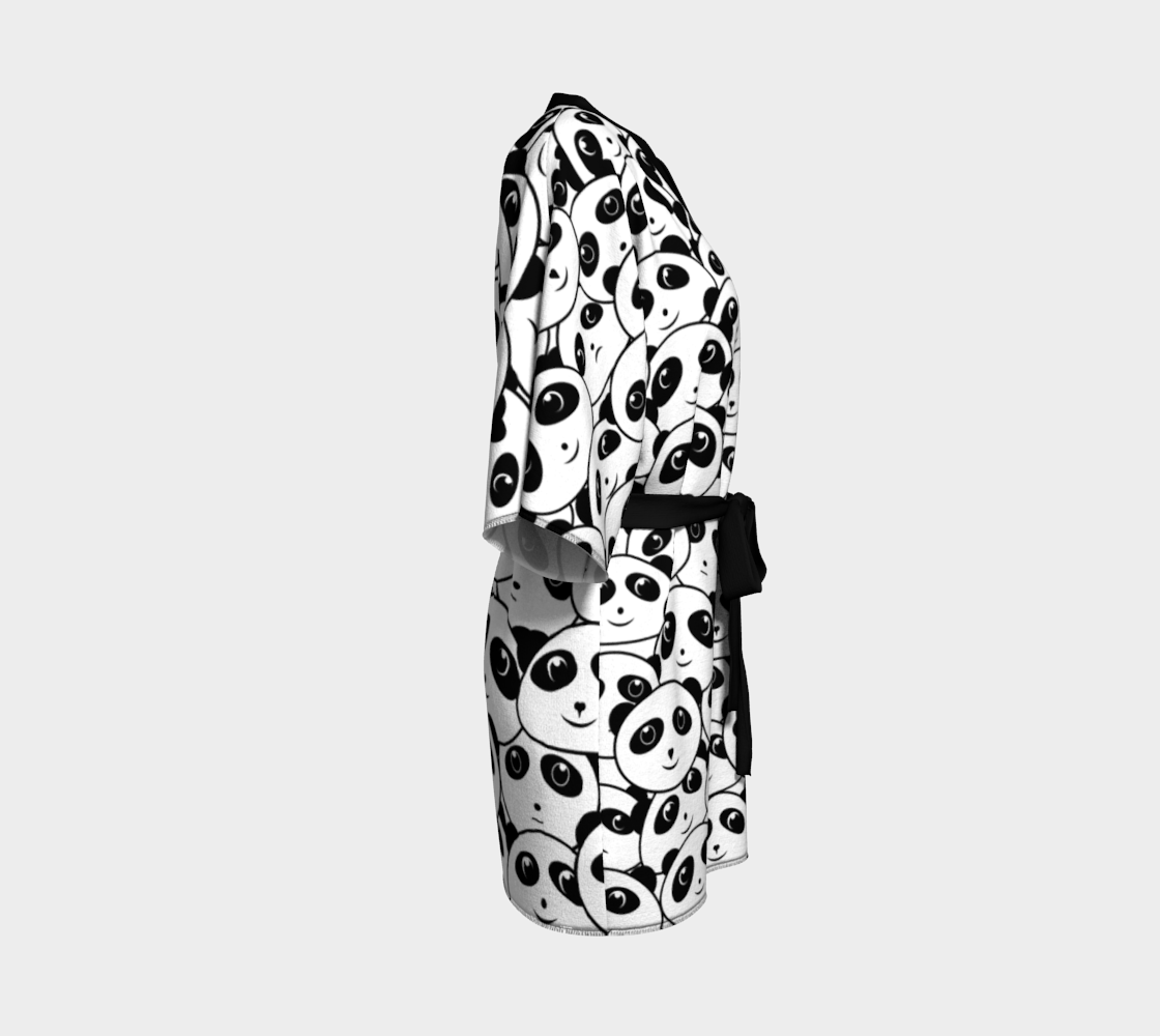 Panda Crowd Pandas Faces Cute Cartoon Pattern