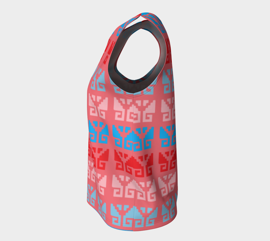 Aztec Ethnic Motif Pattern Pink Blue